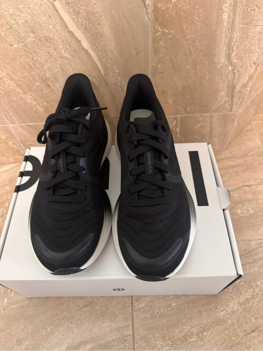 lululemon athletica Women's Black and White Running Shoe New